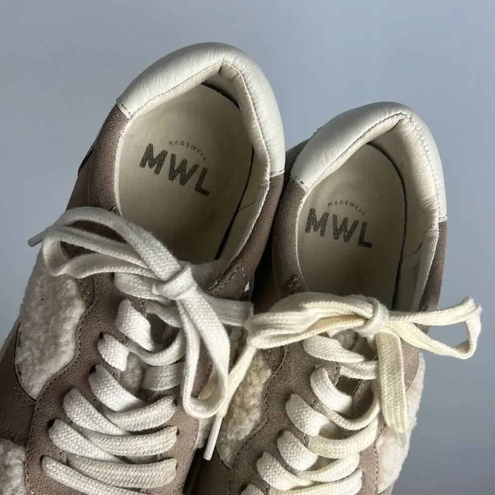 Madewell Sherpa Court Sneakers women’s size 9
